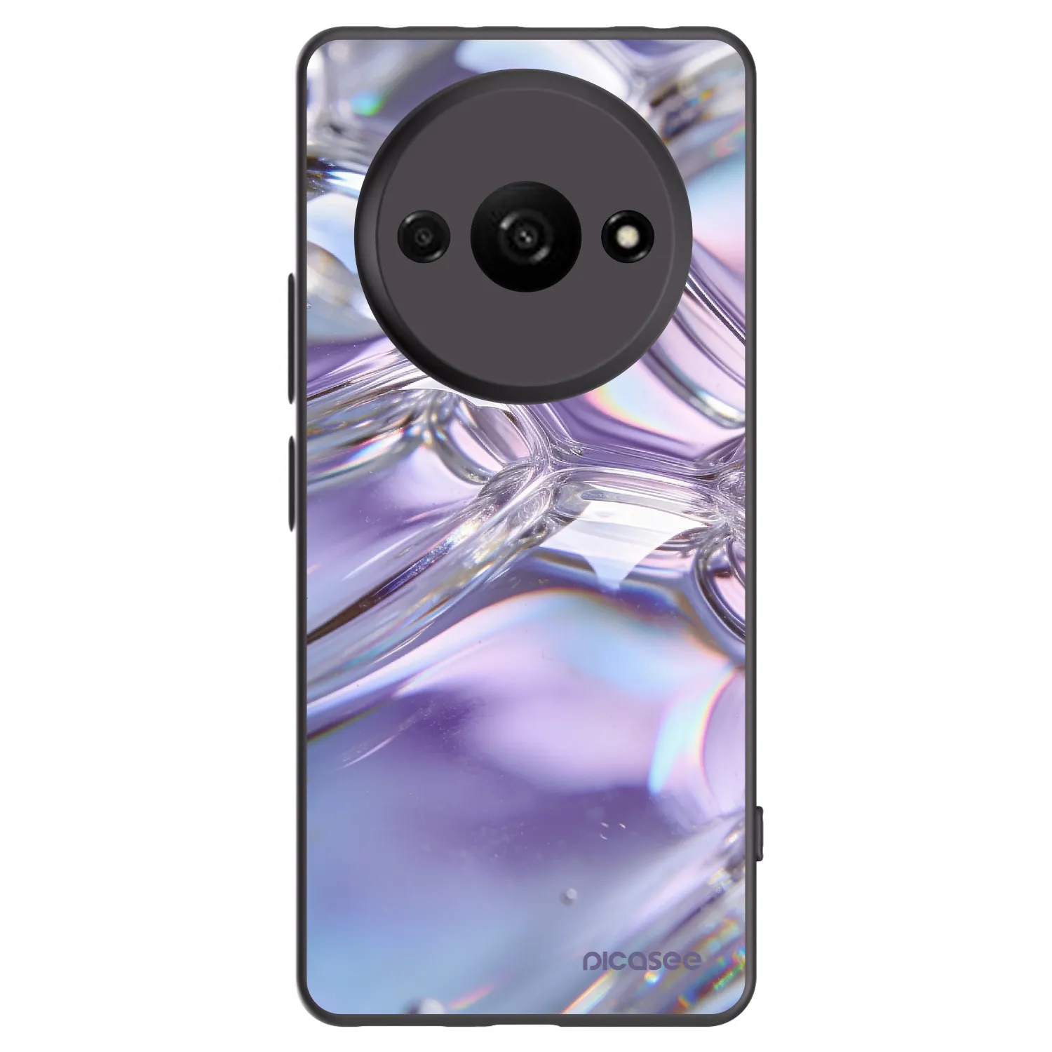 Picasee silikonový černý obal pro Xiaomi Redmi A3 - Iridescent bubbles