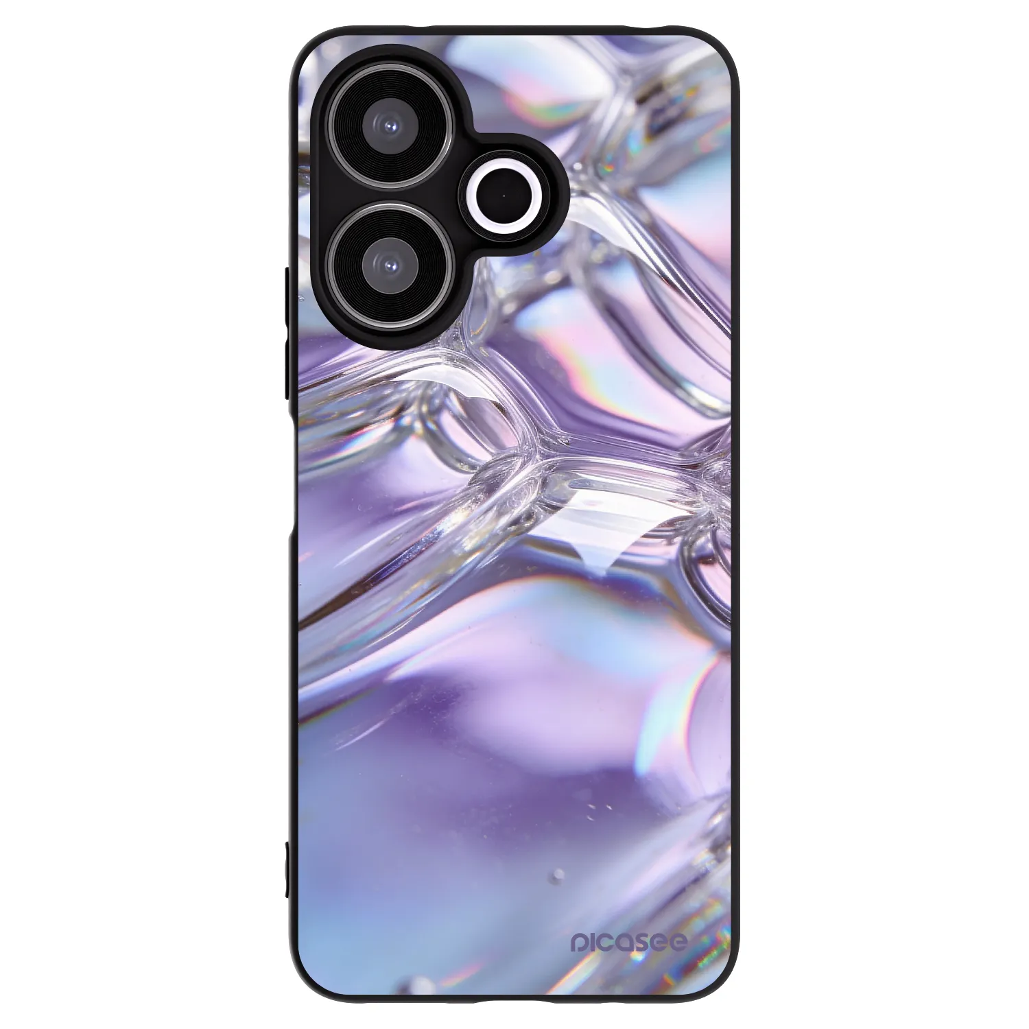 Picasee silikonový černý obal pro Xiaomi Redmi 13 4G - Iridescent bubbles