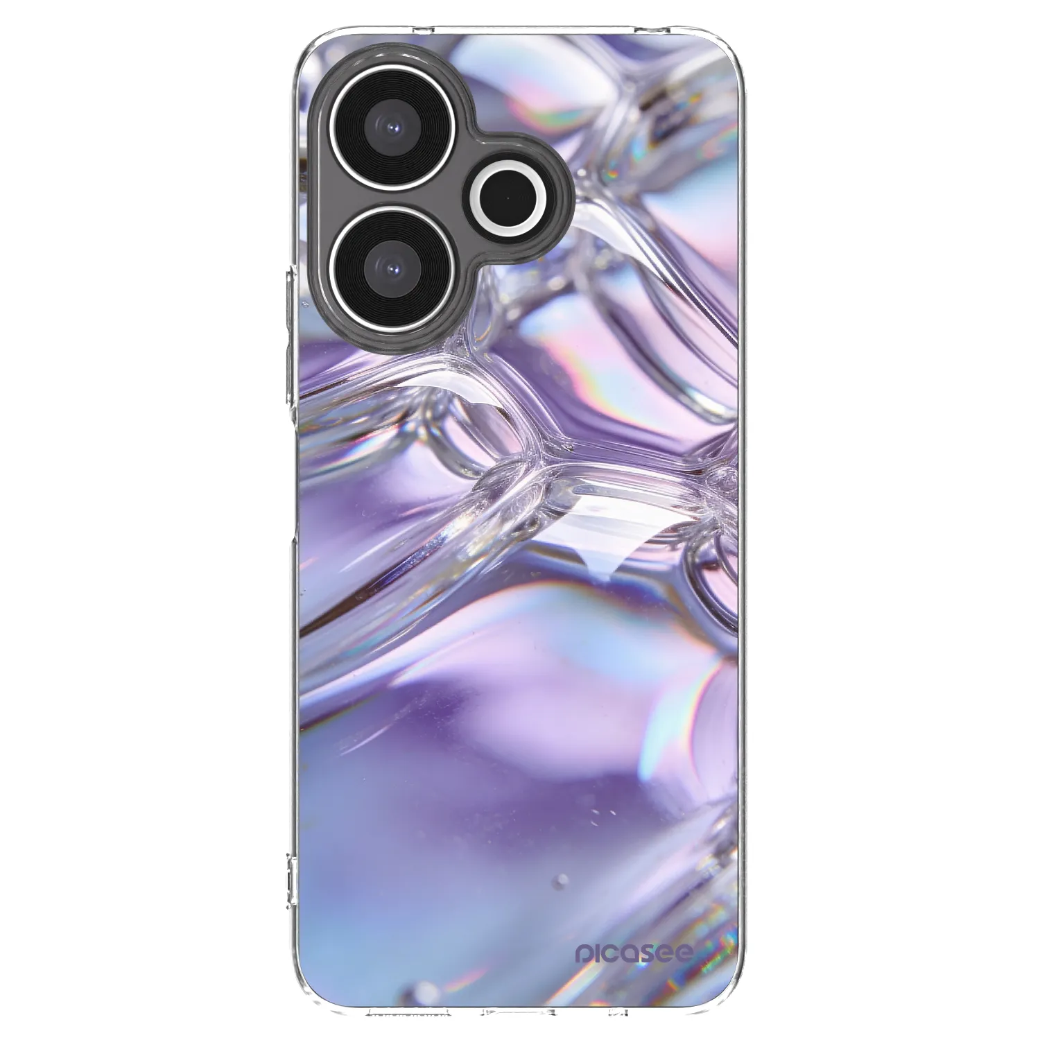 Picasee silikonový průhledný obal pro Xiaomi Redmi 13 4G - Iridescent bubbles