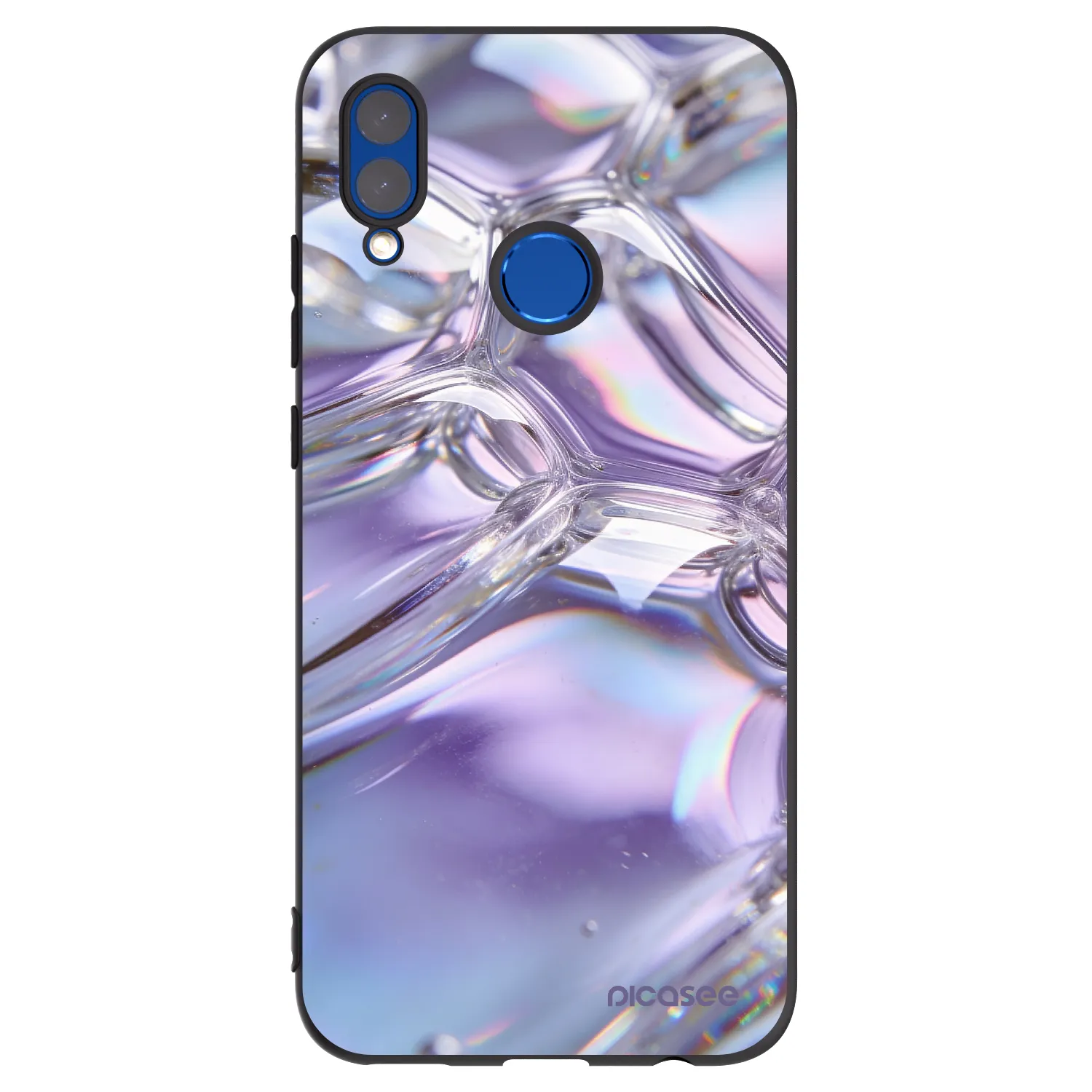 Picasee silikonový černý obal pro Huawei P Smart 2019 - Iridescent bubbles