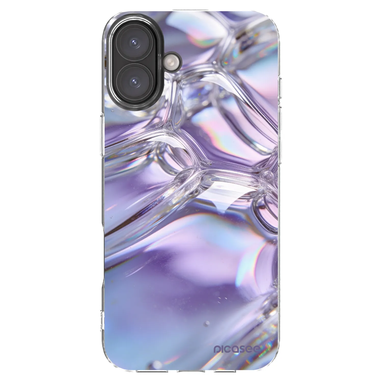 Picasee silikonový průhledný obal pro Apple iPhone 16 Plus - Iridescent bubbles