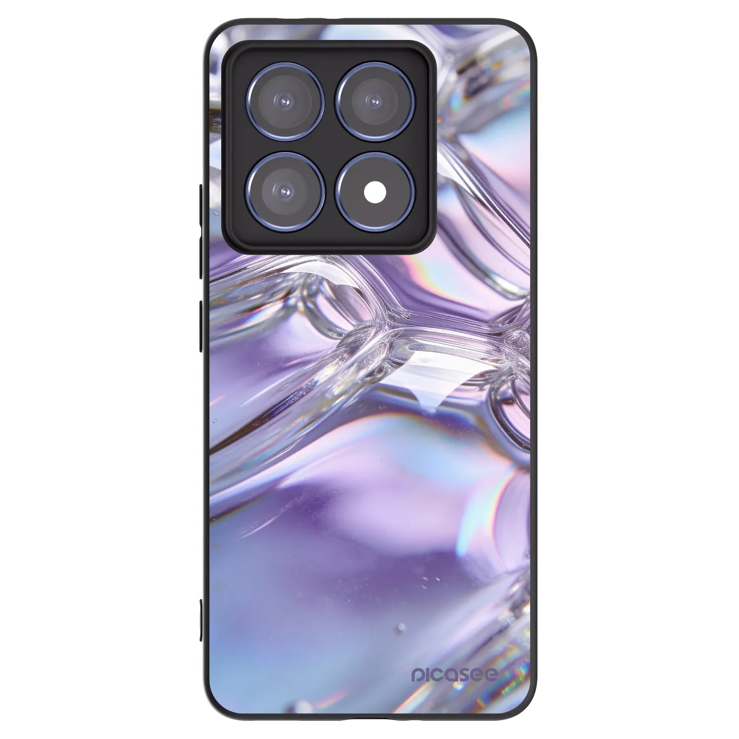 Picasee silikonový černý obal pro Xiaomi 14T Pro - Iridescent bubbles