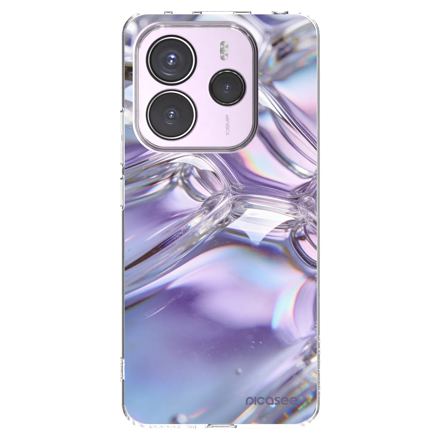 Picasee silikonový průhledný obal pro Xiaomi Redmi Note 14 5G - Iridescent bubbles