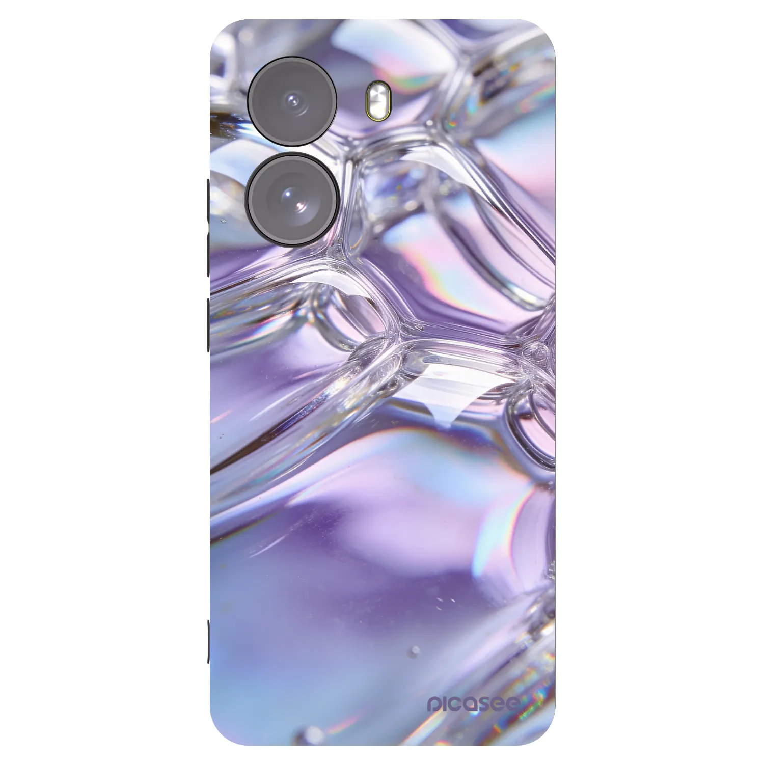 Picasee silikonový černý obal pro Xiaomi Poco X7 - Iridescent bubbles