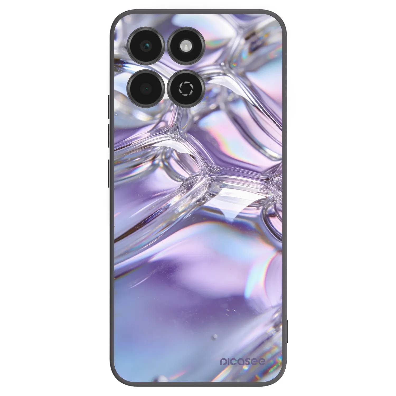 Picasee silikonový černý obal pro Honor 200 Smart 5G - Iridescent bubbles