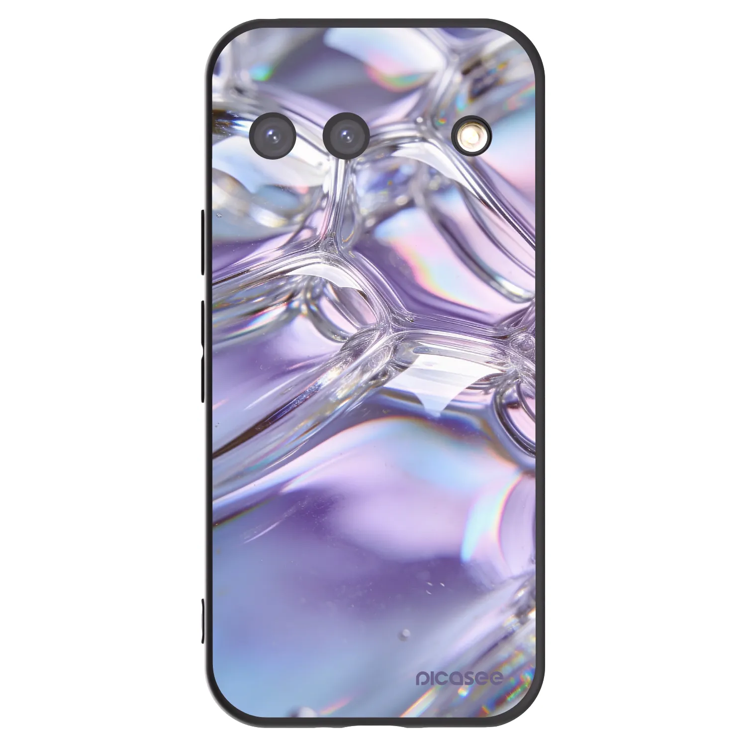Picasee silikonový černý obal pro Google Pixel 9 - Iridescent bubbles