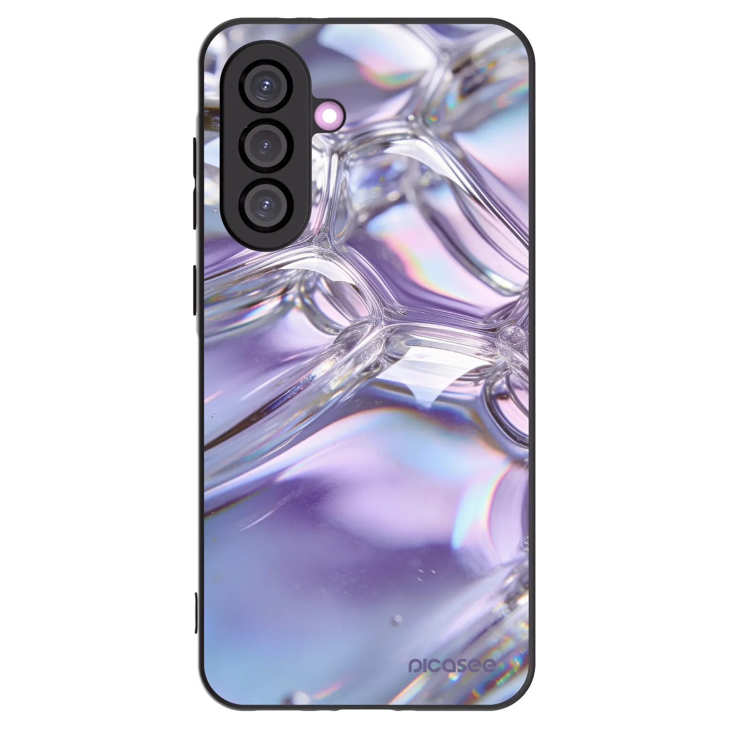 Picasee silikonový černý obal pro Samsung Galaxy A56 5G A566B - Iridescent bubbles