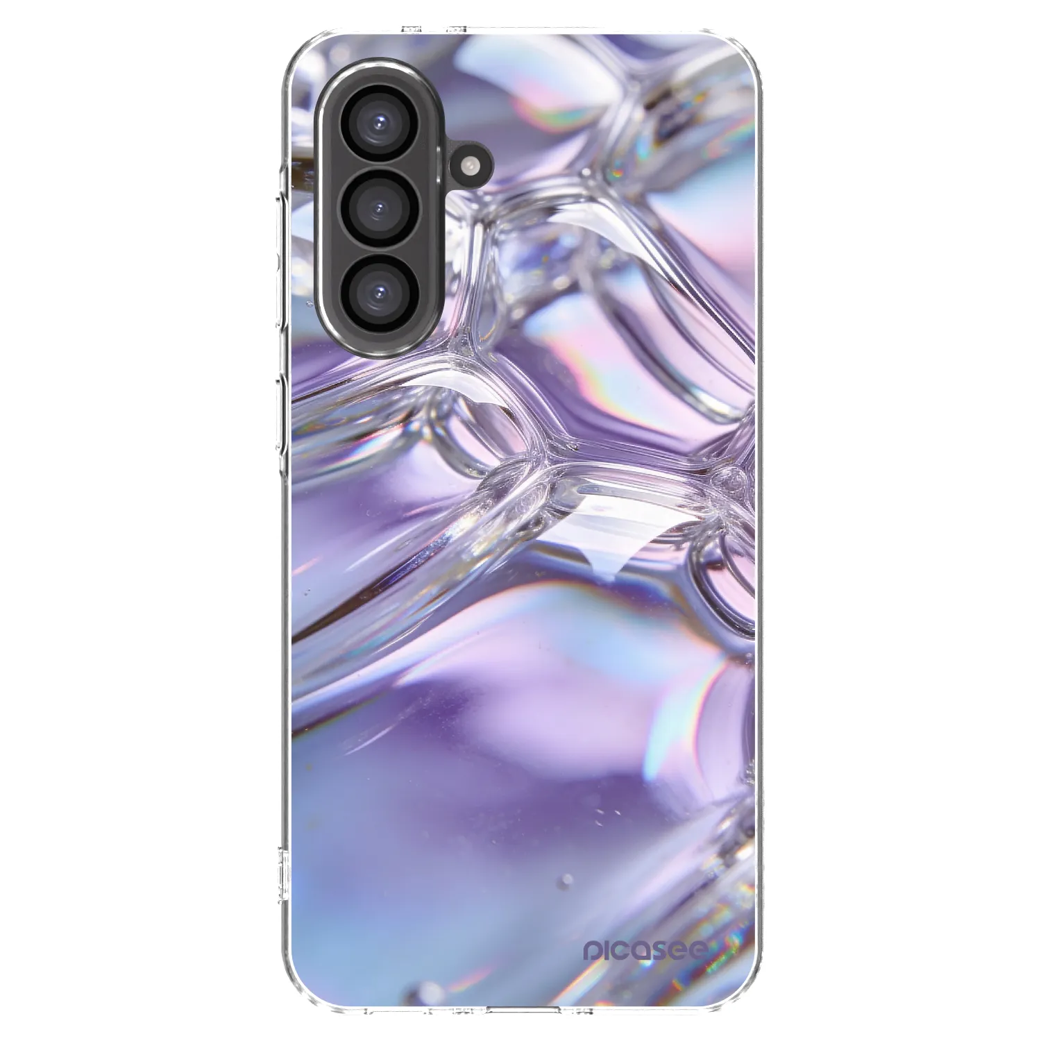 Picasee silikonový průhledný obal pro Samsung Galaxy A56 5G A566B - Iridescent bubbles