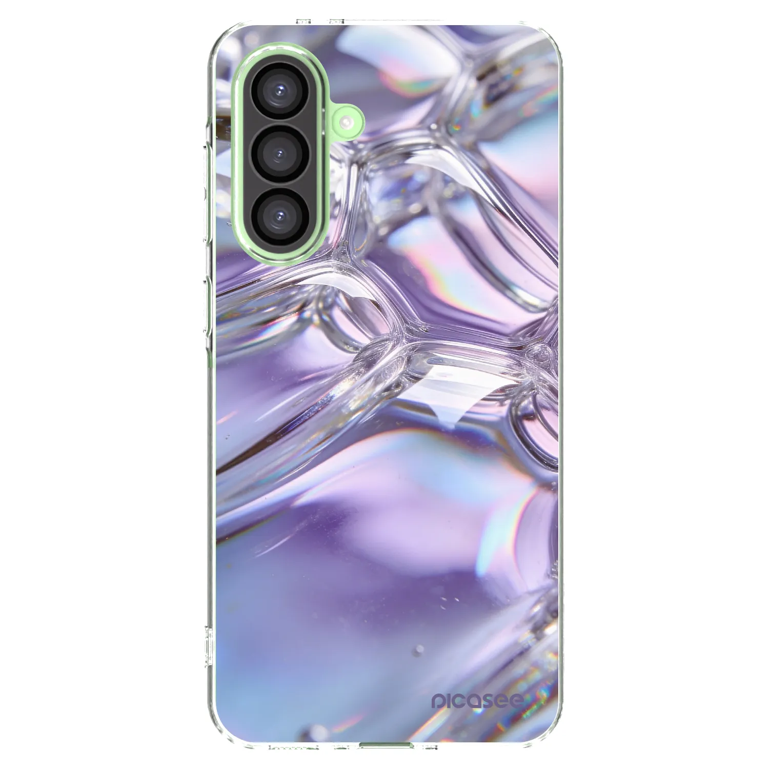 Picasee silikonový průhledný obal pro Samsung Galaxy A26 5G A266B - Iridescent bubbles