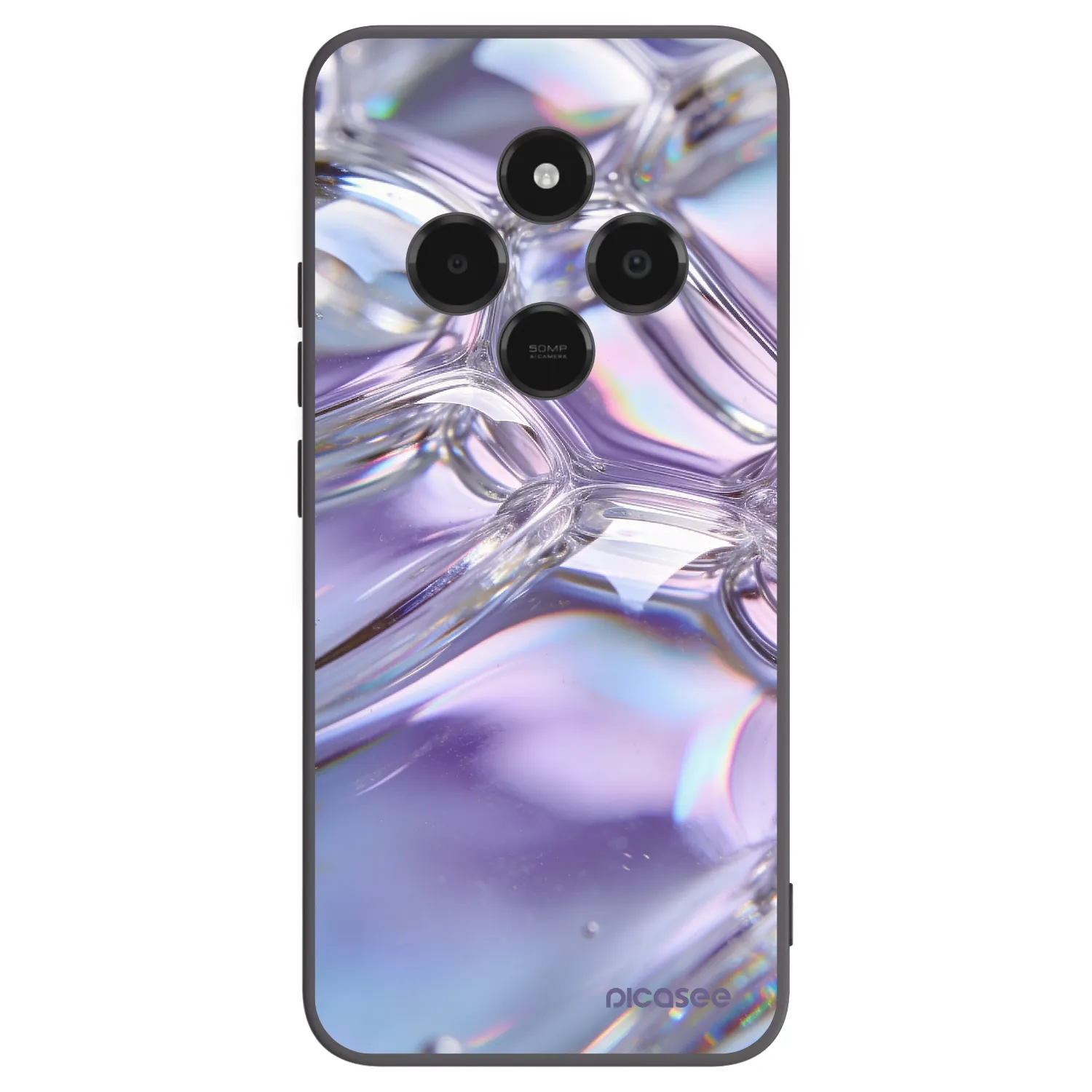 Picasee silikonový černý obal pro Xiaomi Poco C75 - Iridescent bubbles