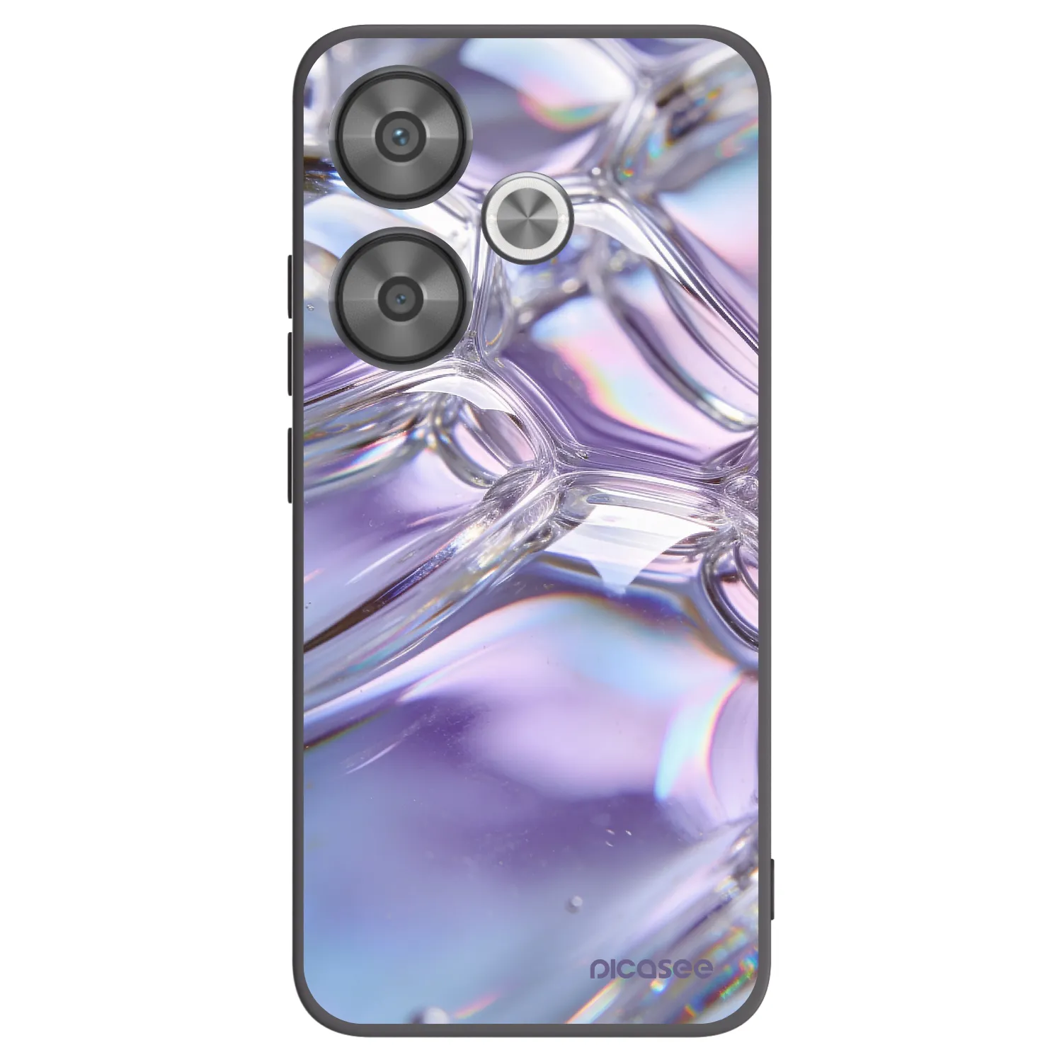 Picasee silikonový černý obal pro Xiaomi Poco F6 - Iridescent bubbles