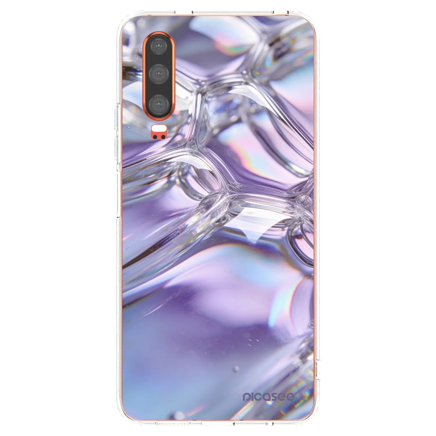 Picasee silikonový průhledný obal pro Huawei P30 - Iridescent bubbles