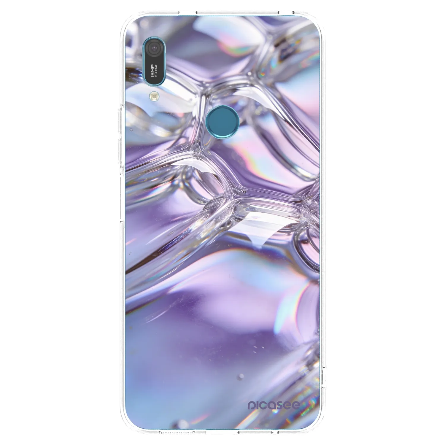 Picasee silikonový průhledný obal pro Huawei Y6 2019 - Iridescent bubbles