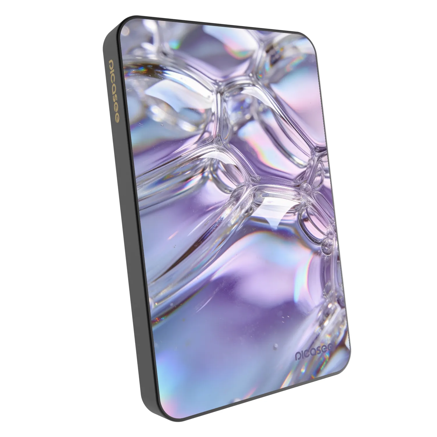 Picasee Powerbanka s MagSafe 5 000 mAh Šedá - Iridescent bubbles