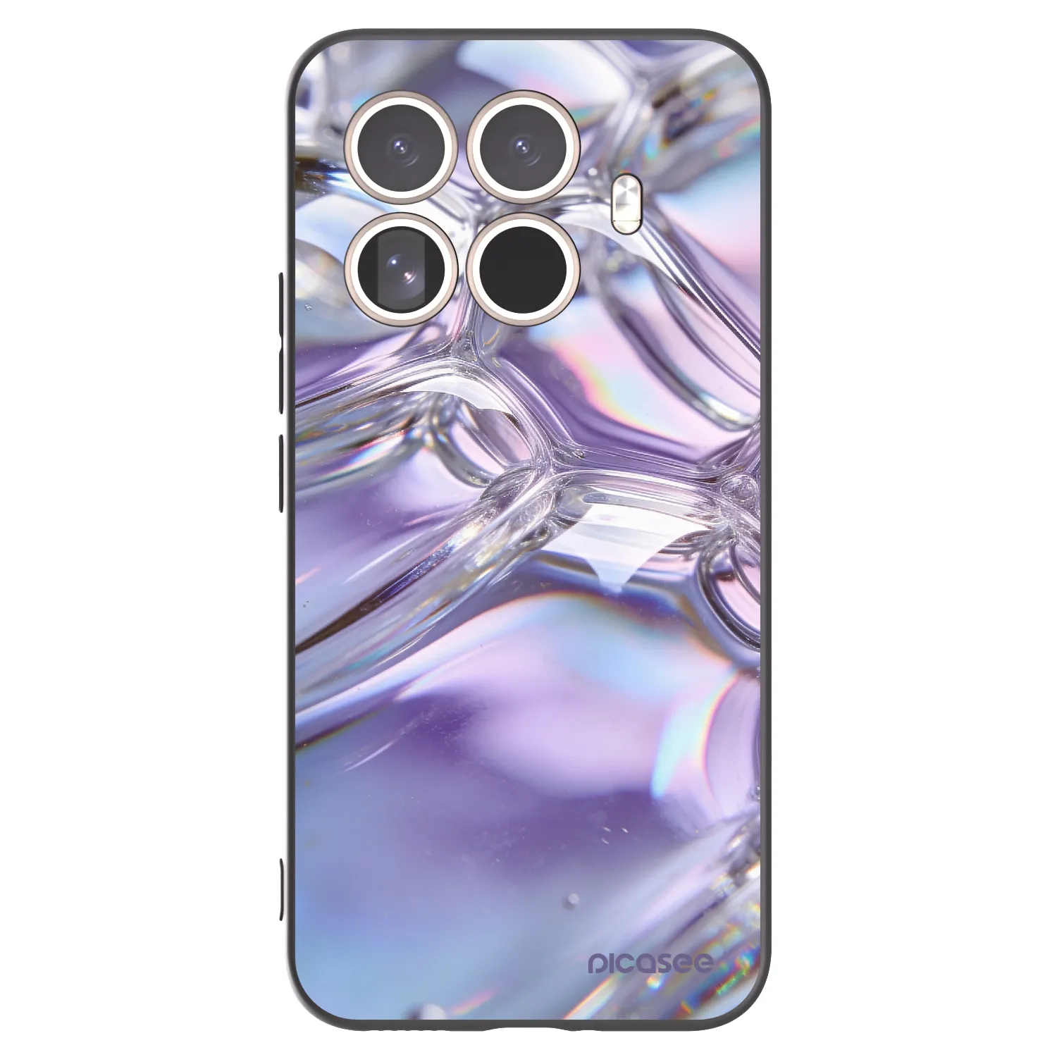Picasee silikonový černý obal pro Xiaomi 15T Pro - Iridescent bubbles