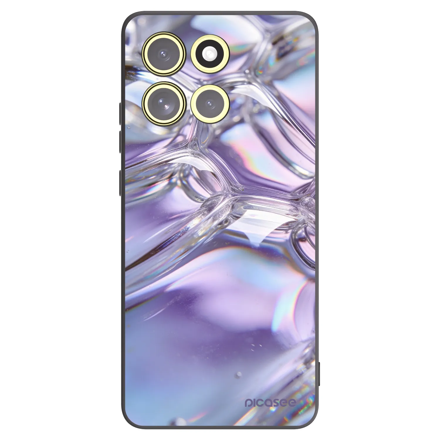 Picasee silikonový černý obal pro Motorola Moto G86 Power 5G - Iridescent bubbles
