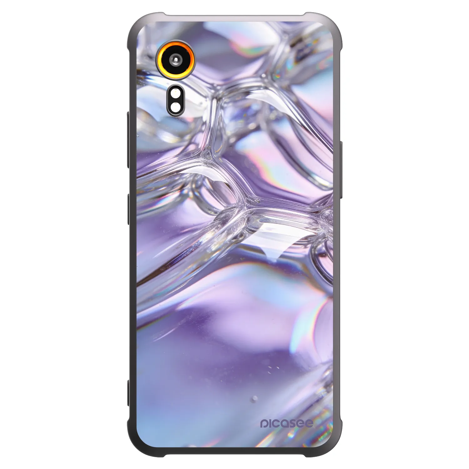 Picasee silikonový černý obal pro Samsung Galaxy XCover 7 - Iridescent bubbles