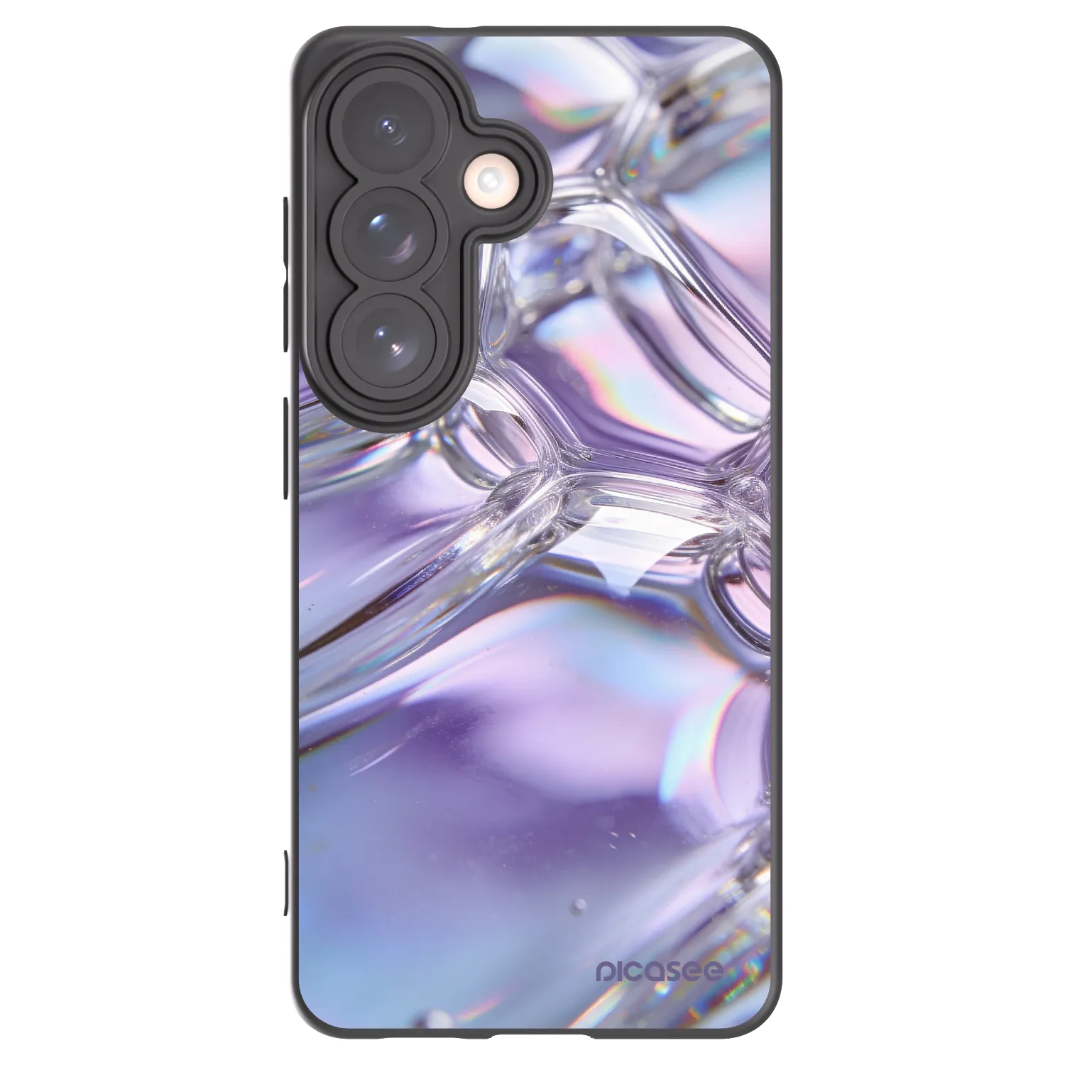 Picasee silikonový černý obal pro Samsung Galaxy S26 - Iridescent bubbles