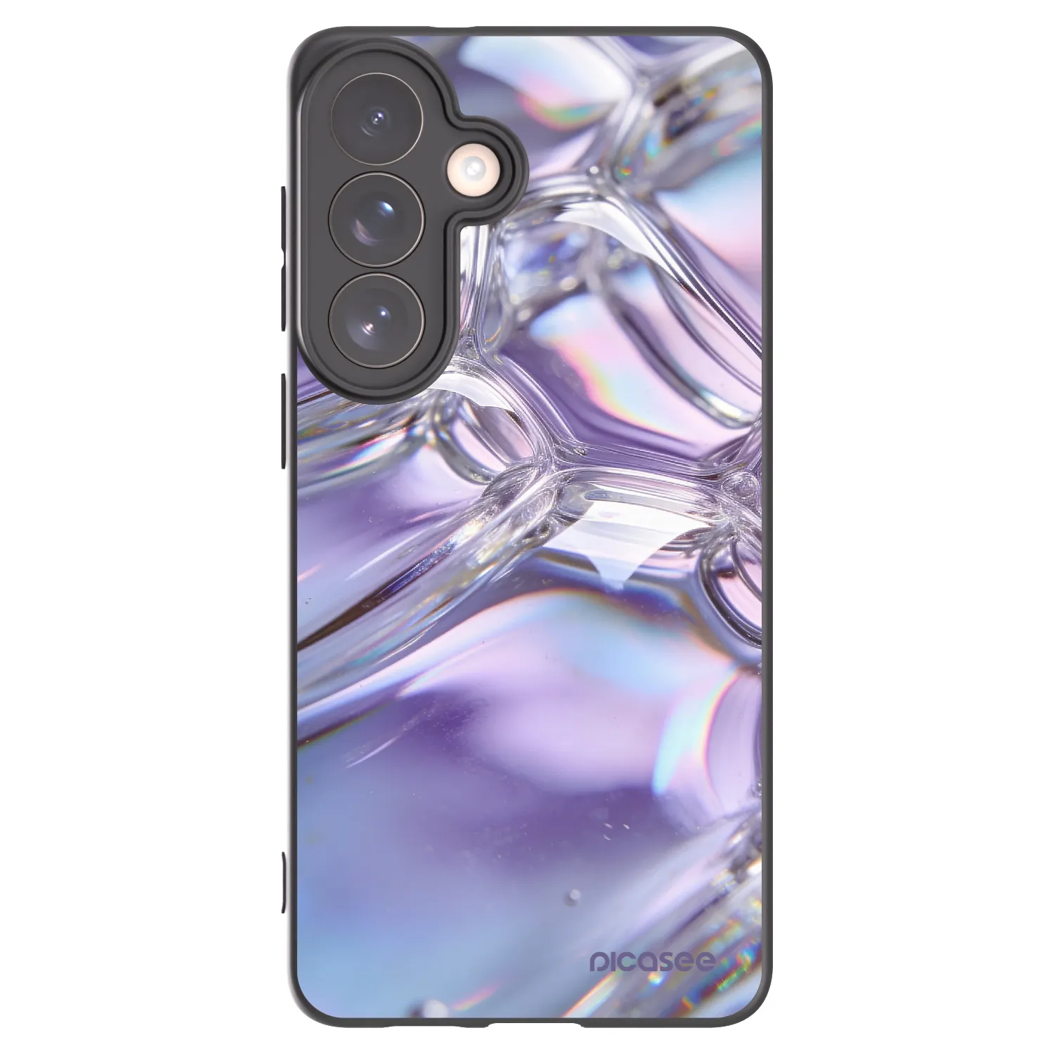 Picasee silikonový černý obal pro Samsung Galaxy S26+ - Iridescent bubbles