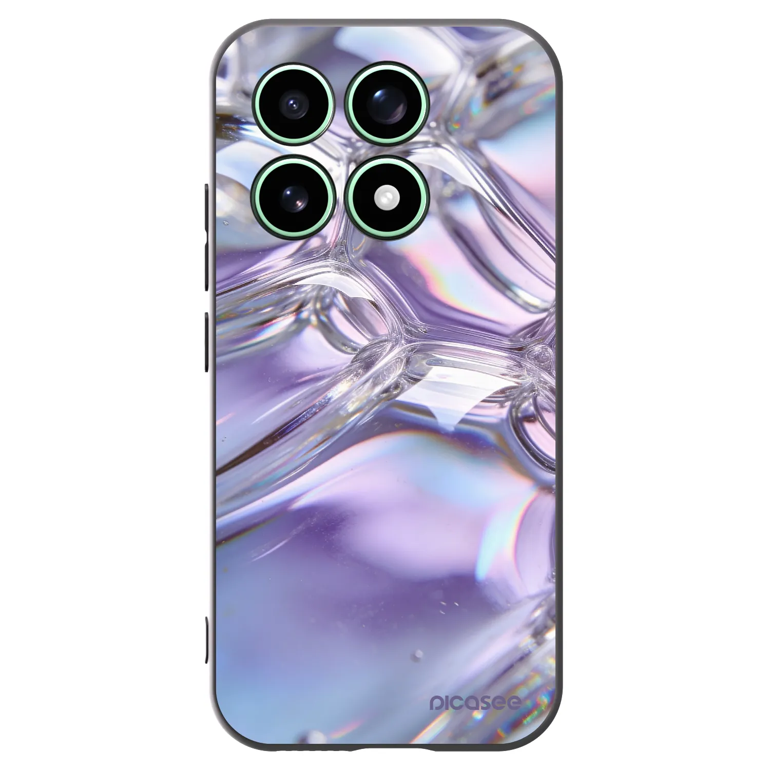 Picasee silikonový černý obal pro Xiaomi 17 - Iridescent bubbles