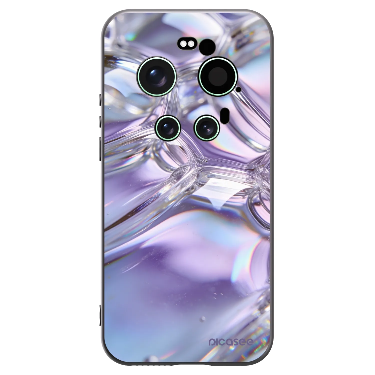 Picasee silikonový černý obal pro Xiaomi 17 Ultra - Iridescent bubbles