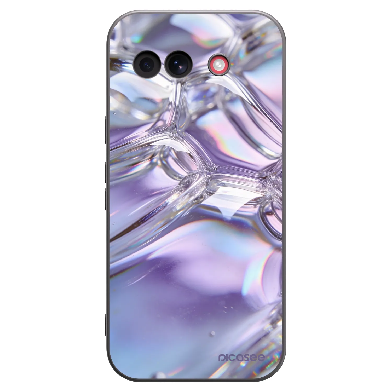 Picasee silikonový černý obal pro Google Pixel 10a - Iridescent bubbles