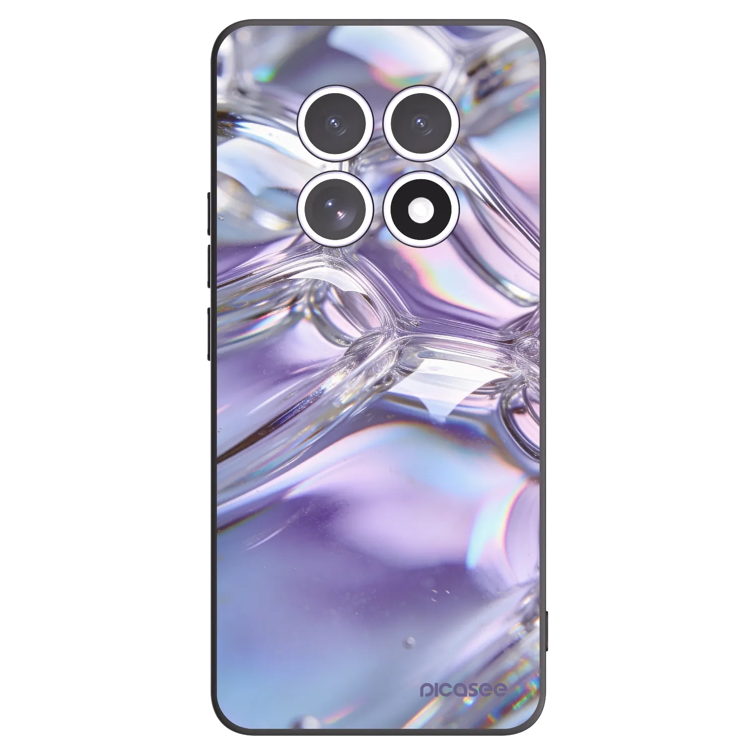 Picasee silikonový černý obal pro Xiaomi Redmi Note 15 5G - Iridescent bubbles