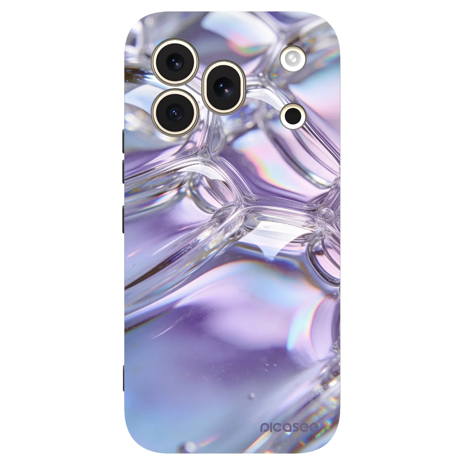 Picasee silikonový černý obal pro Honor 600 Pro - Iridescent bubbles