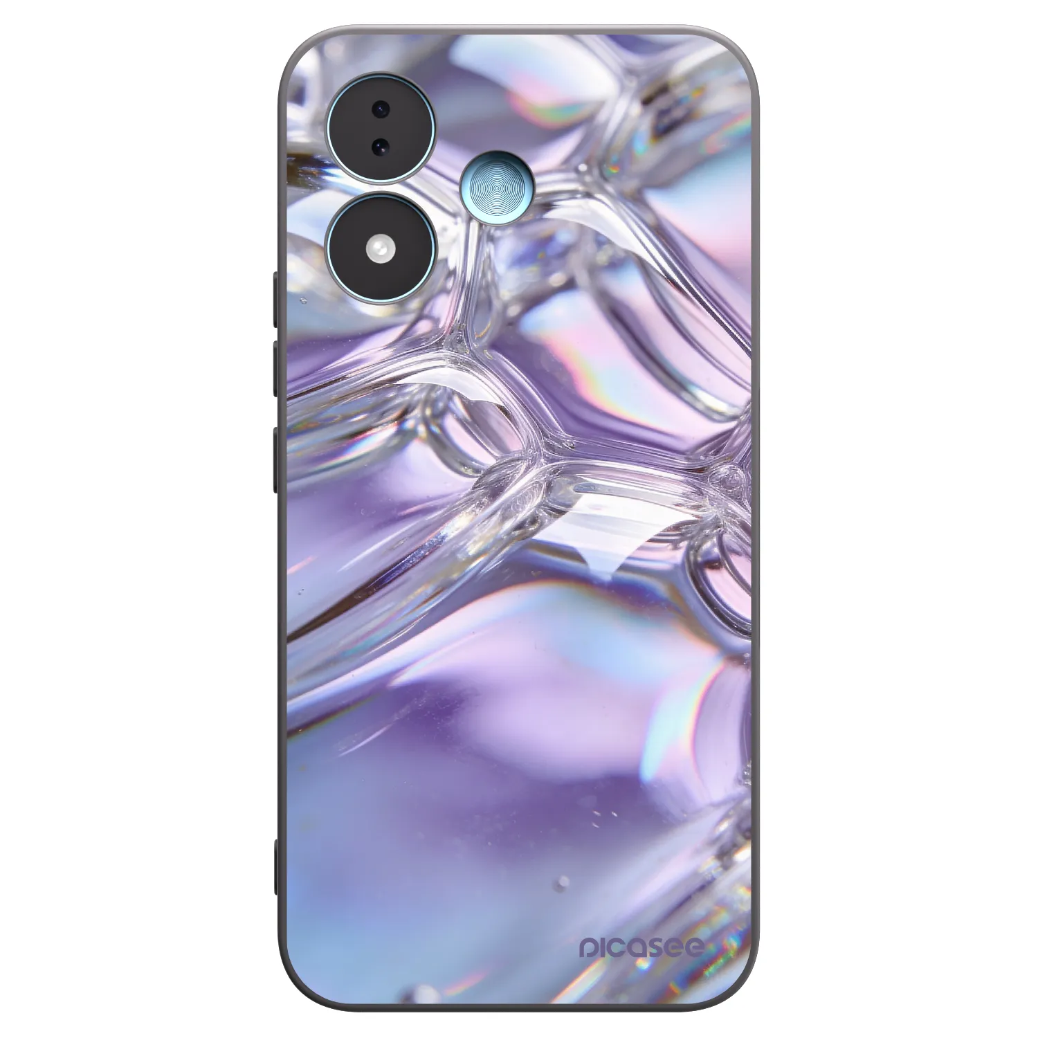 Picasee silikonový černý obal pro Xiaomi Redmi Note 17 5G - Iridescent bubbles