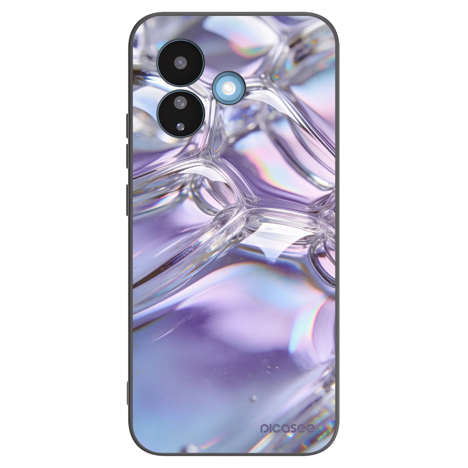 Picasee silikonový černý obal pro Xiaomi Redmi Note 17 Pro 5G - Iridescent bubbles