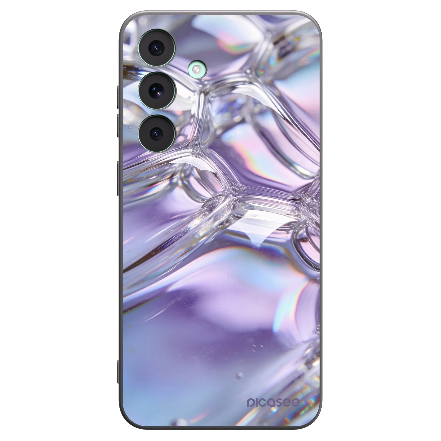 Picasee silikonový černý obal pro Samsung Galaxy S26 FE - Iridescent bubbles