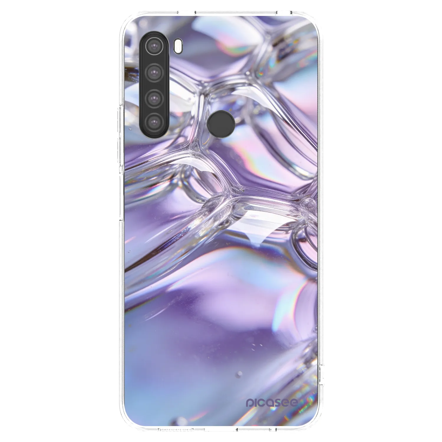 Picasee silikonový průhledný obal pro Xiaomi Redmi Note 8 - Iridescent bubbles