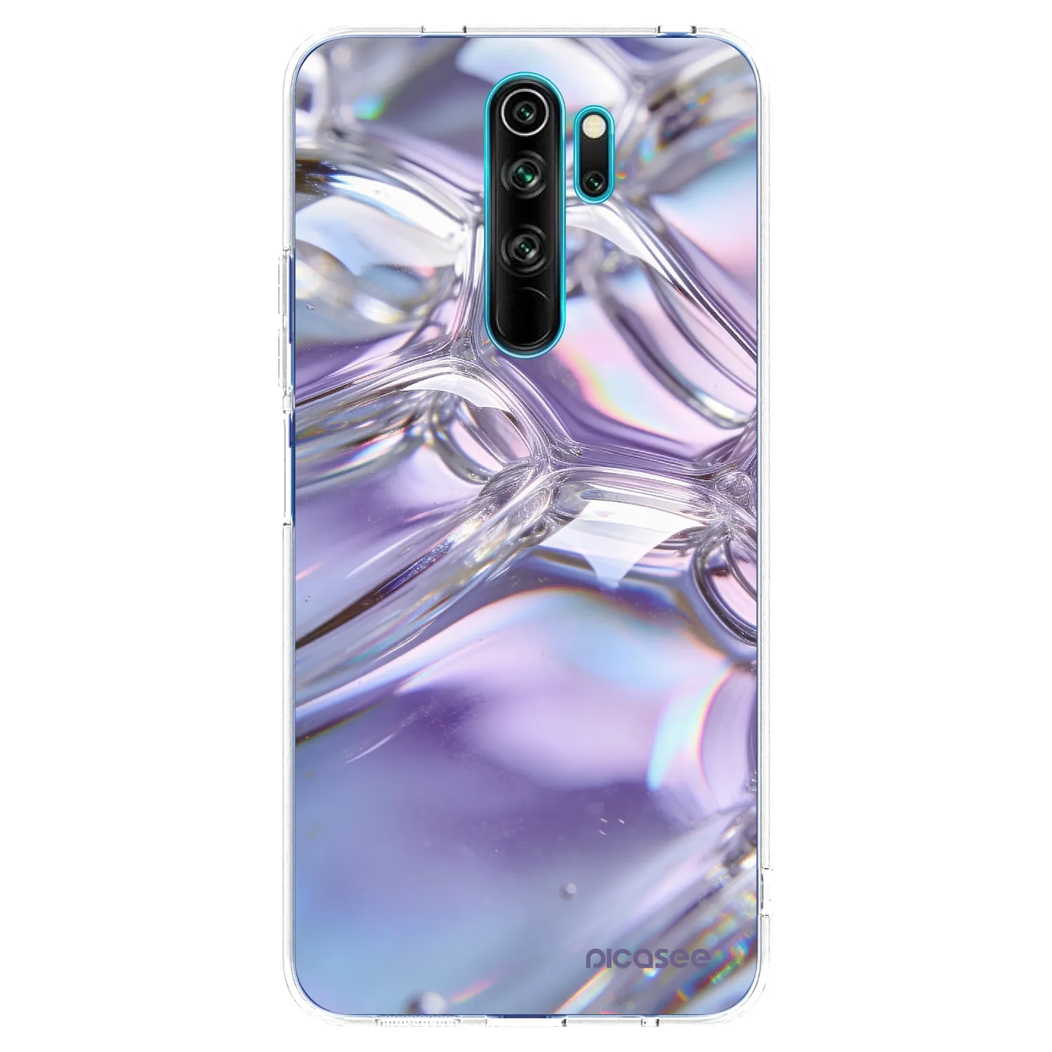 Picasee silikonový průhledný obal pro Xiaomi Redmi Note 8 Pro - Iridescent bubbles
