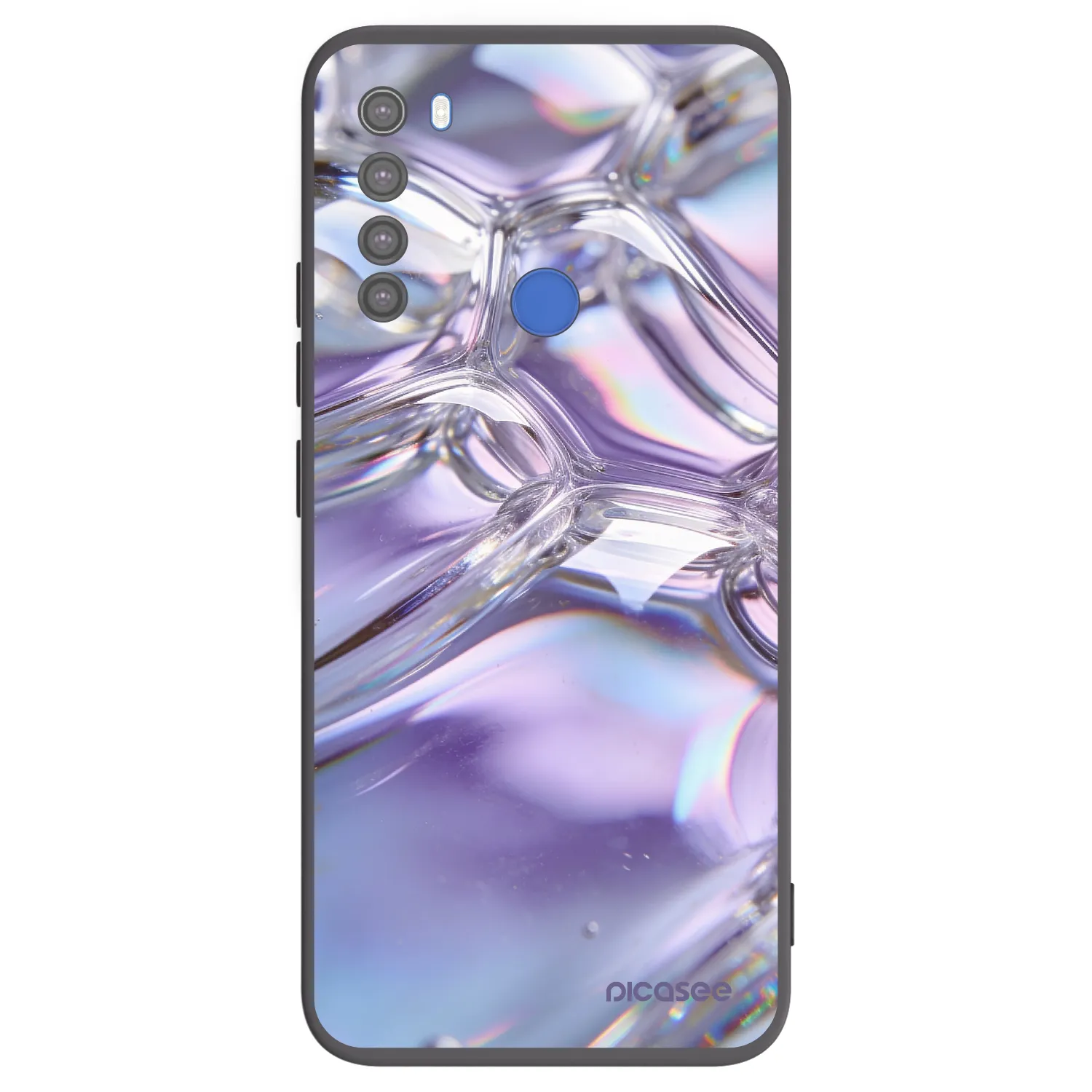Picasee silikonový černý obal pro Xiaomi Redmi Note 8T - Iridescent bubbles