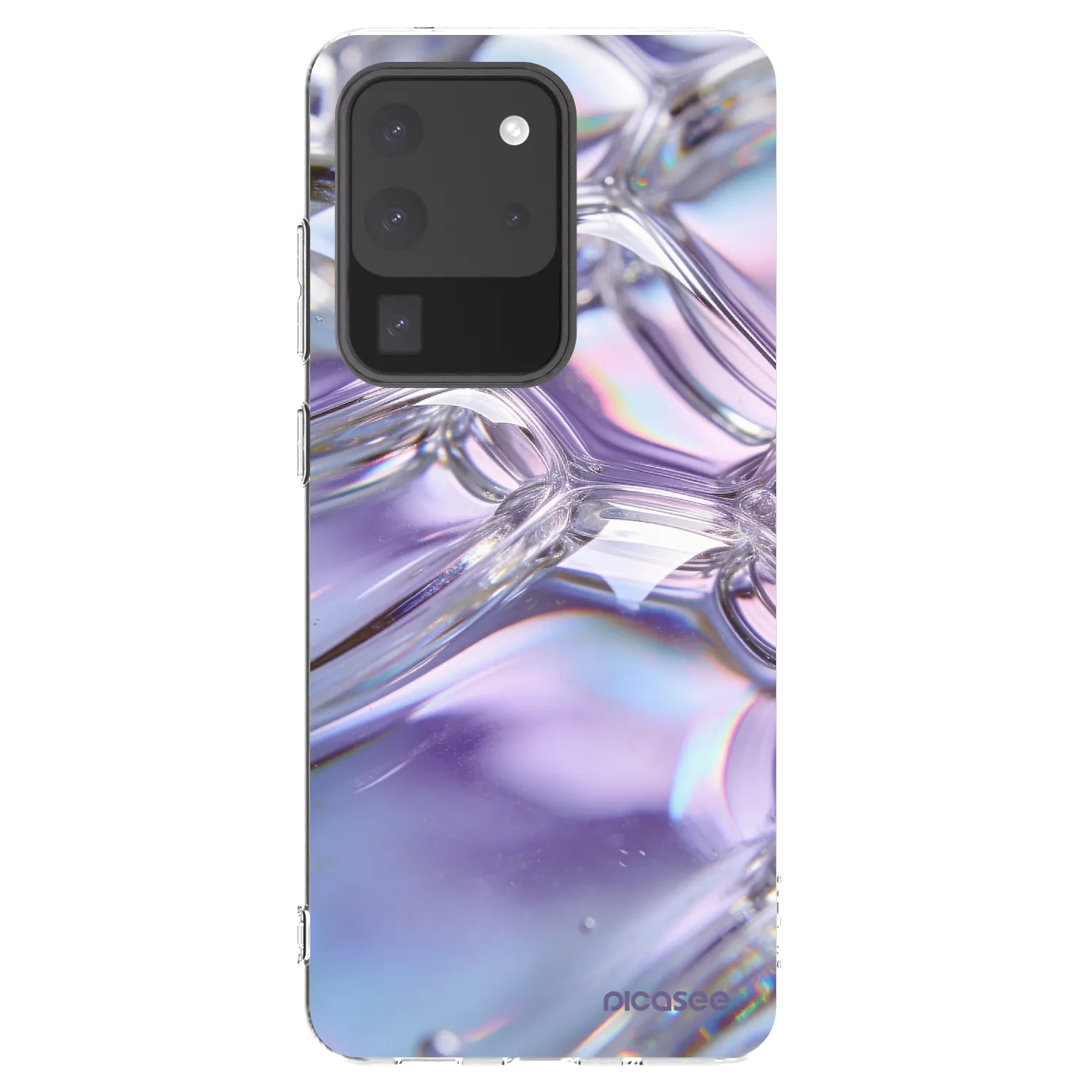 Picasee silikonový průhledný obal pro Samsung Galaxy S20 Ultra 5G G988F - Iridescent bubbles