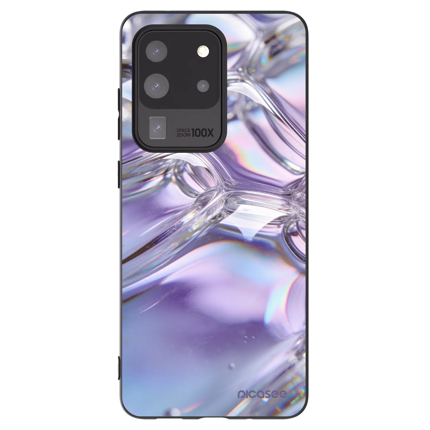 Picasee silikonový černý obal pro Samsung Galaxy S20 Ultra 5G G988F - Iridescent bubbles