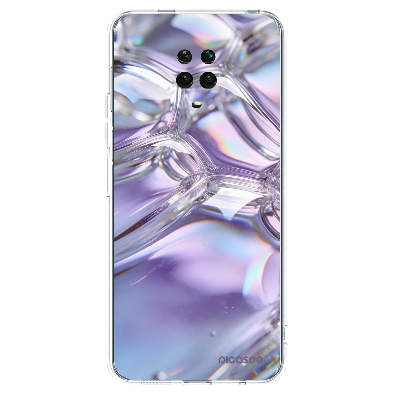 Picasee silikonový průhledný obal pro Xiaomi Redmi Note 9 Pro - Iridescent bubbles