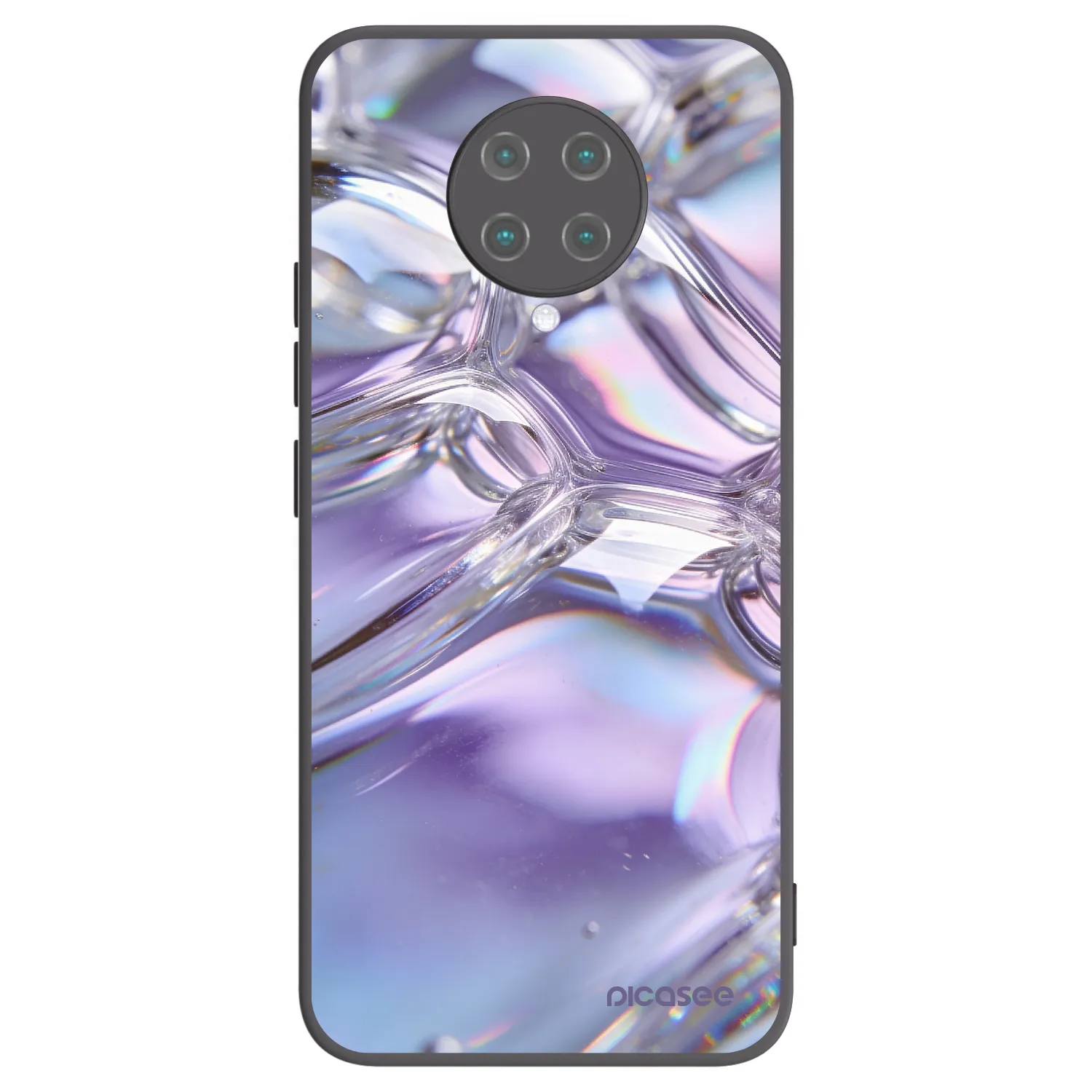 Picasee silikonový černý obal pro Xiaomi Poco F2 Pro - Iridescent bubbles