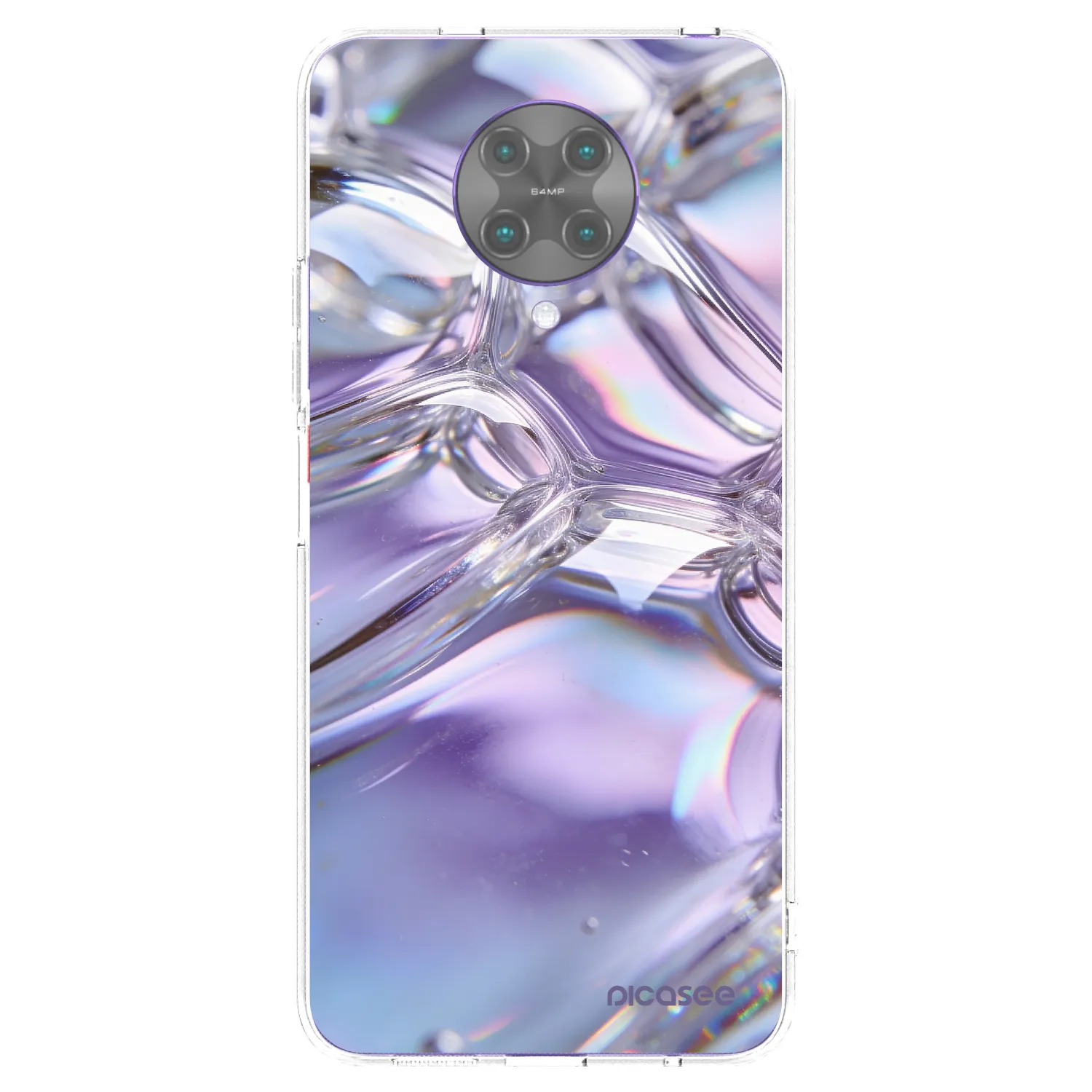 Picasee silikonový průhledný obal pro Xiaomi Poco F2 Pro - Iridescent bubbles