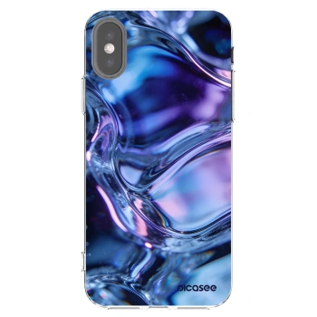 Picasee silikonový průhledný obal pro Apple iPhone X/XS - Iris liquid