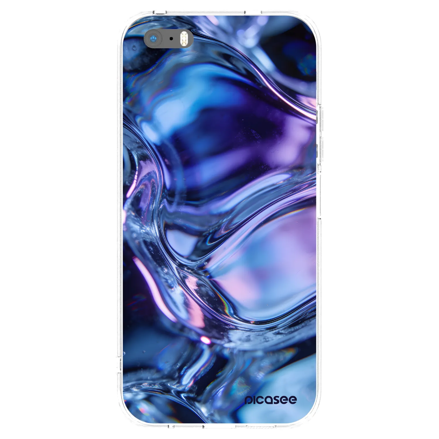 Picasee silikonový průhledný obal pro Apple iPhone 5/5S/SE - Iris liquid
