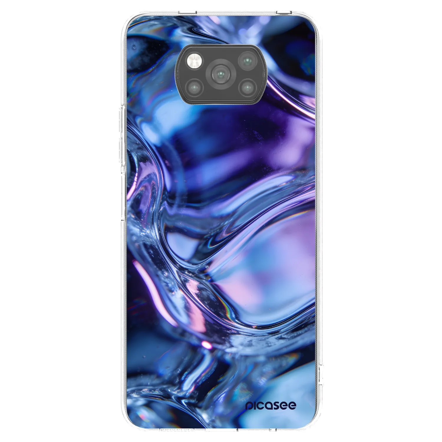 Picasee silikonový černý obal pro Xiaomi Poco X3 - Iris liquid