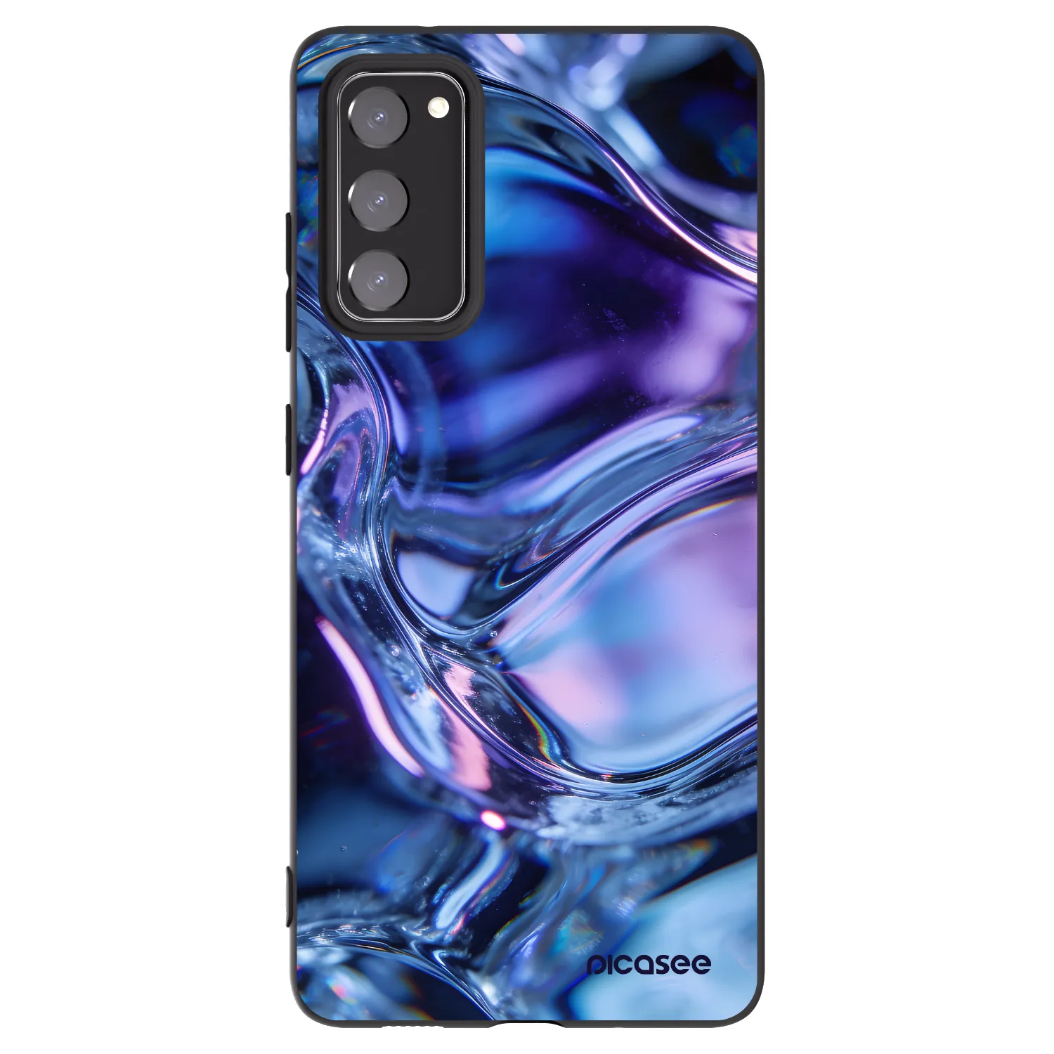 Picasee silikonový černý obal pro Samsung Galaxy S20 FE - Iris liquid