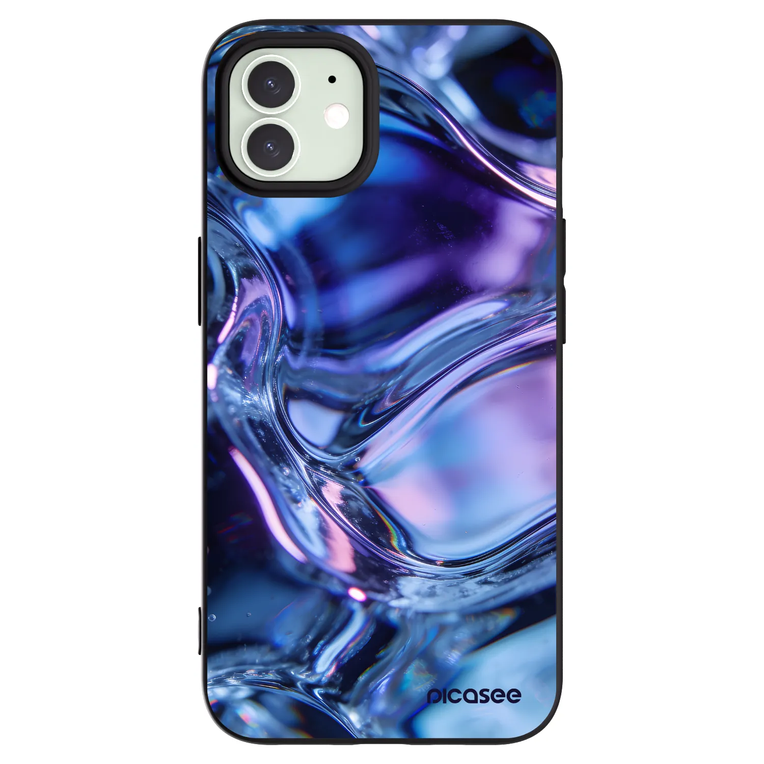 Picasee silikonový černý obal pro Apple iPhone 12 - Iris liquid