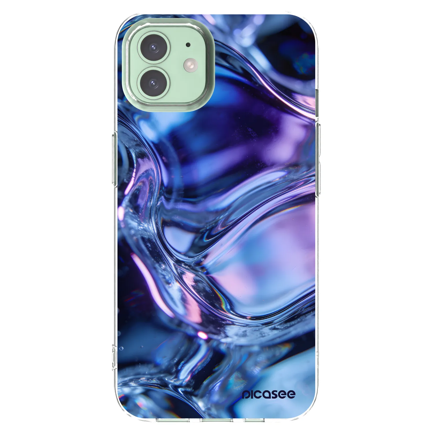 Picasee silikonový průhledný obal pro Apple iPhone 12 - Iris liquid