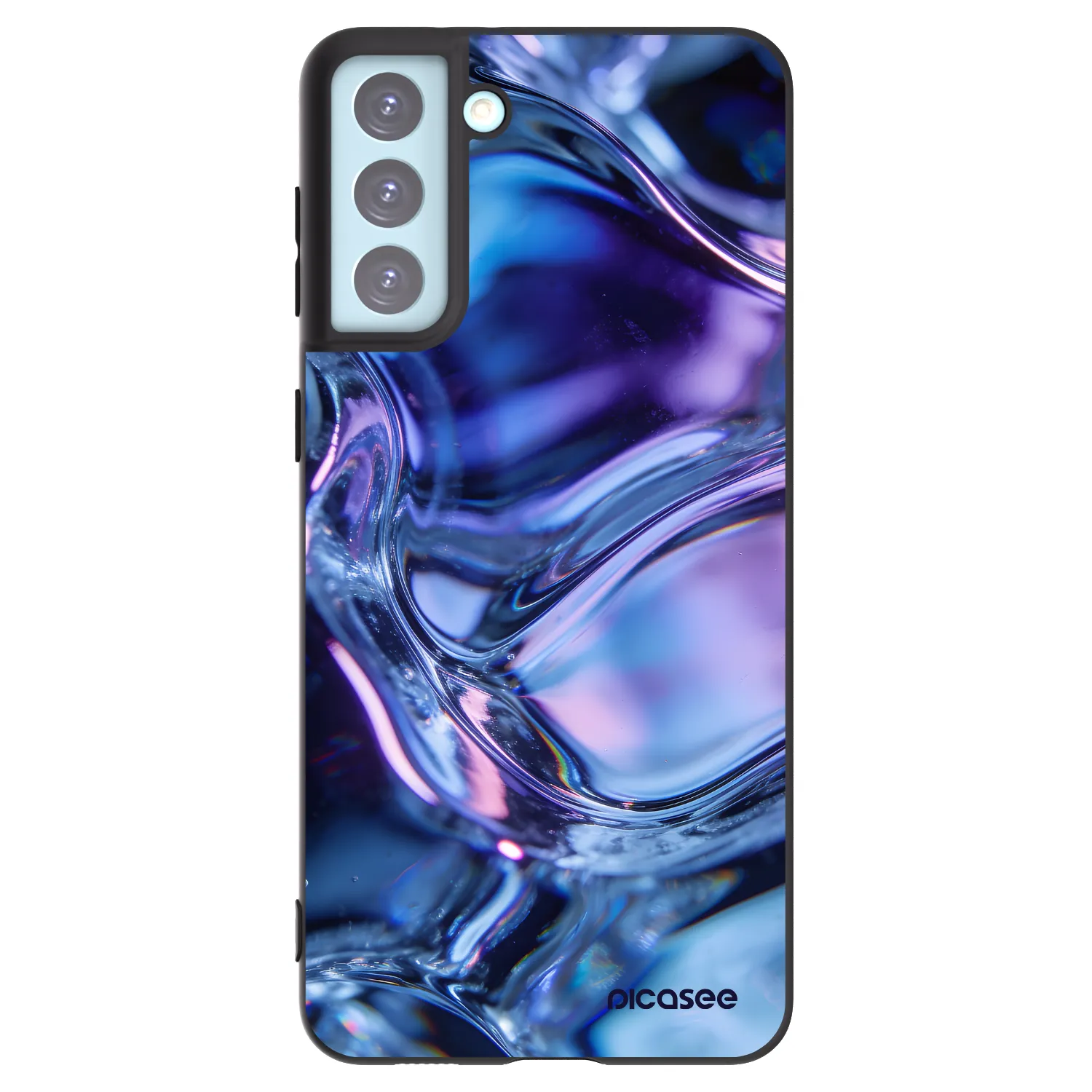 Picasee silikonový černý obal pro Samsung Galaxy S21+ 5G G996F - Iris liquid