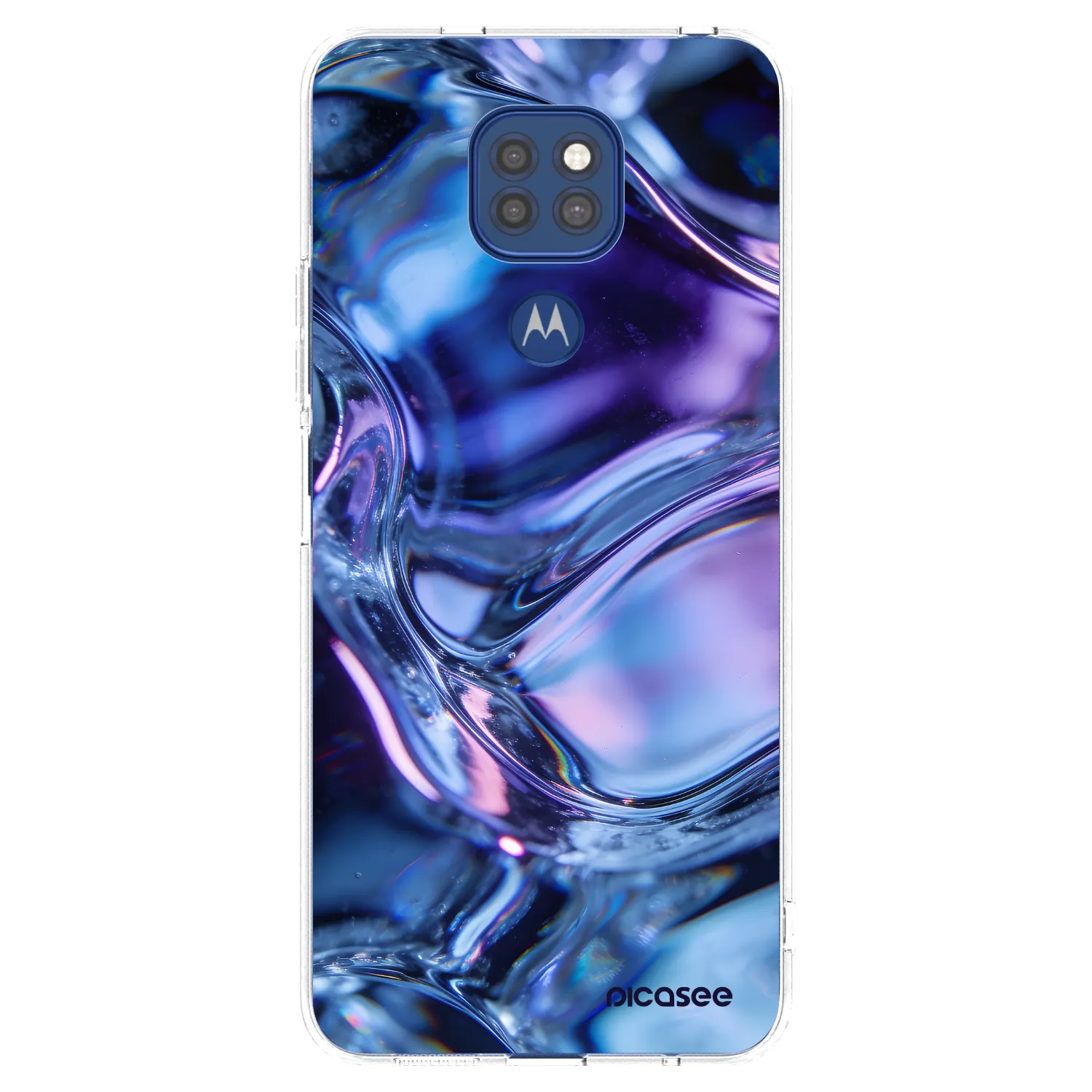 Picasee silikonový průhledný obal pro Motorola Moto G9 Play - Iris liquid