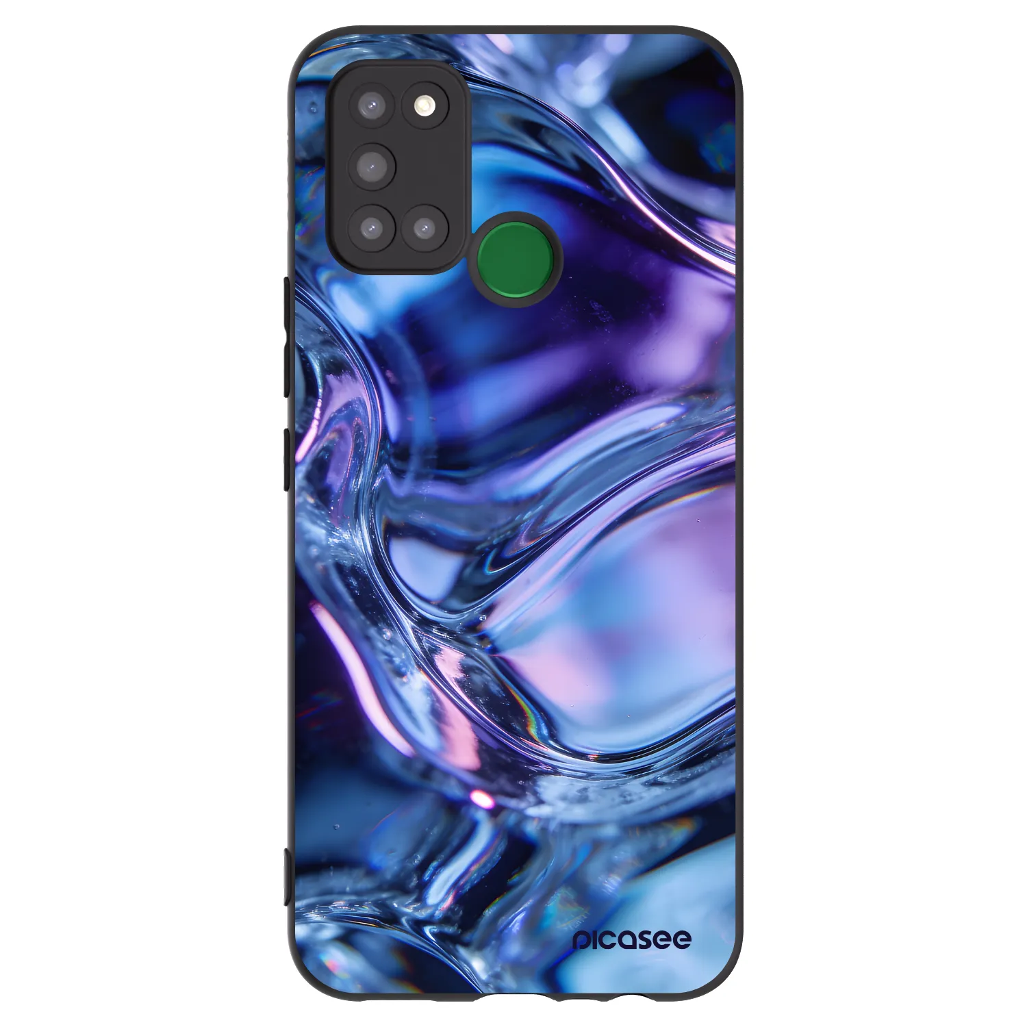 Picasee silikonový černý obal pro Realme 7i - Iris liquid
