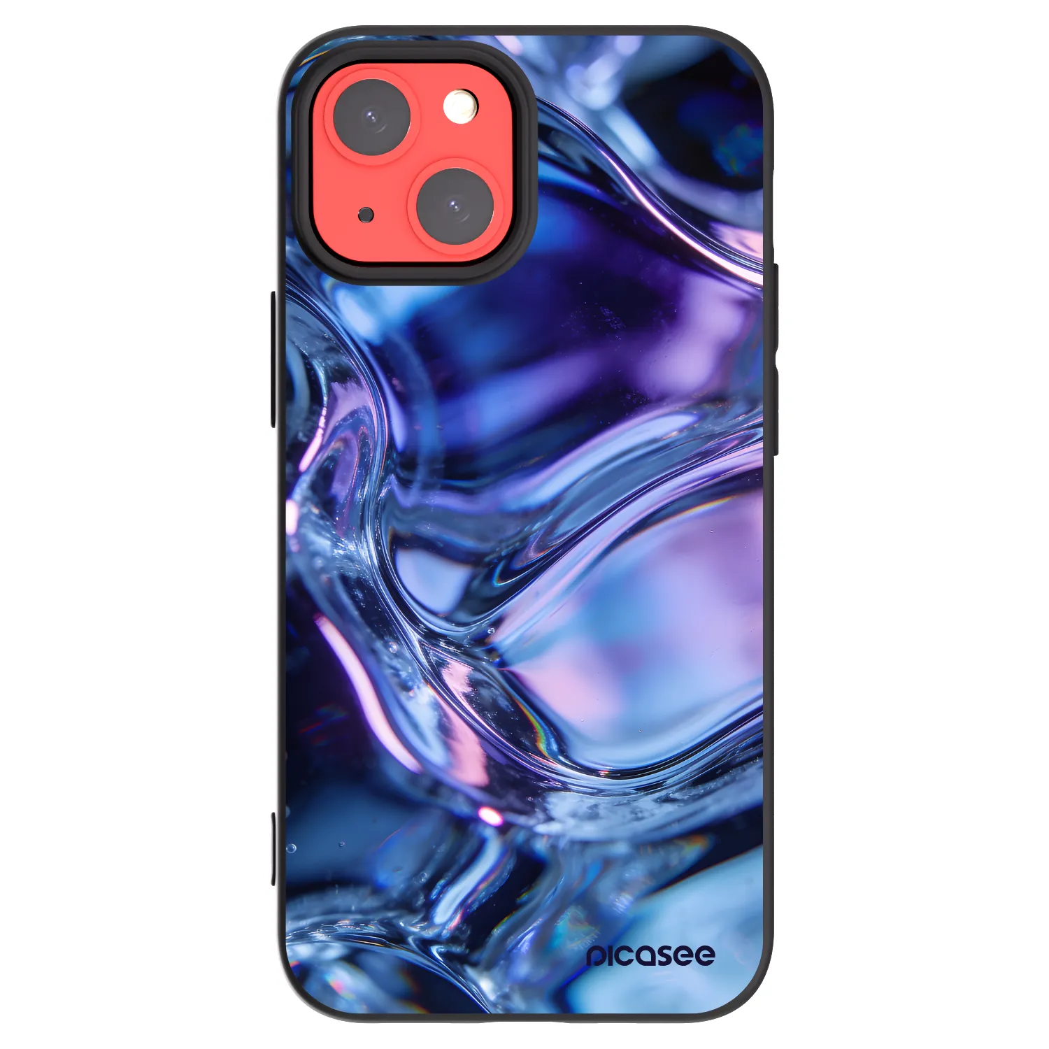 Picasee silikonový černý obal pro Apple iPhone 13 mini - Iris liquid