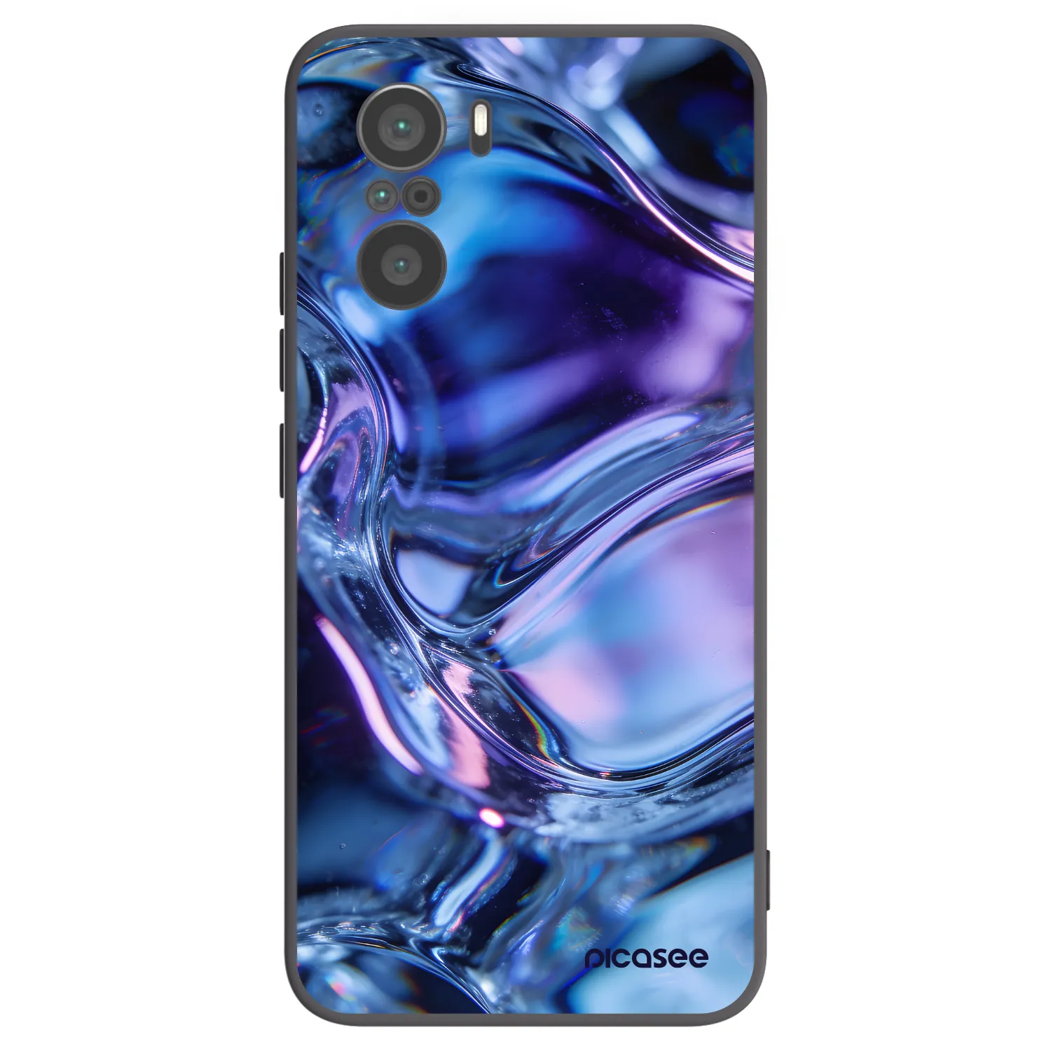Picasee silikonový černý obal pro Xiaomi Poco F3 - Iris liquid